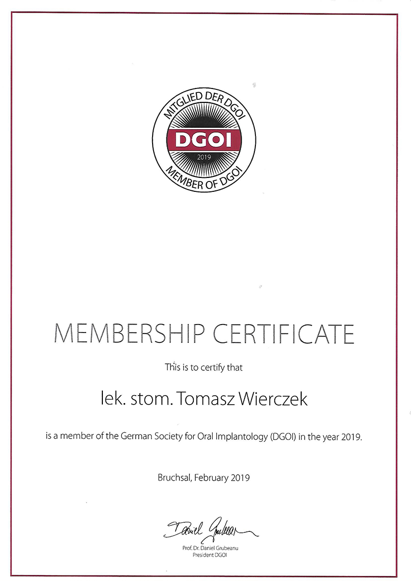 Certyfikat Wierczek 7021